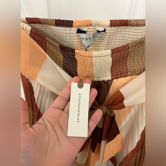 NWT Anthropologie Strapless Striped Wide Leg Jumpsuit - Picture 6 of 11